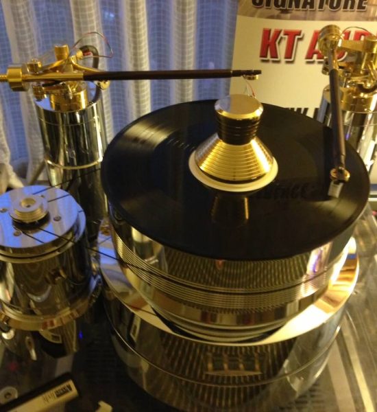 KT Audio Imports May 29-June 2 2013 Newport Beach, California Show Tonearm cables made by Crystal Clear Audio cables.